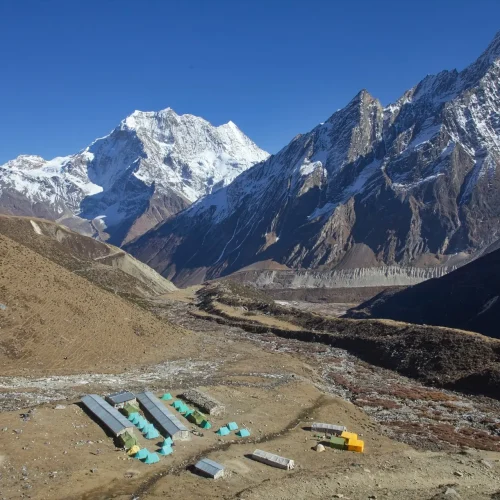 manaslu view from valley